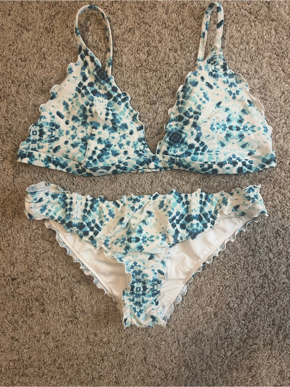 Women’s Hollister Two-Piece Tie-Dye Ruffle Trim Bikini